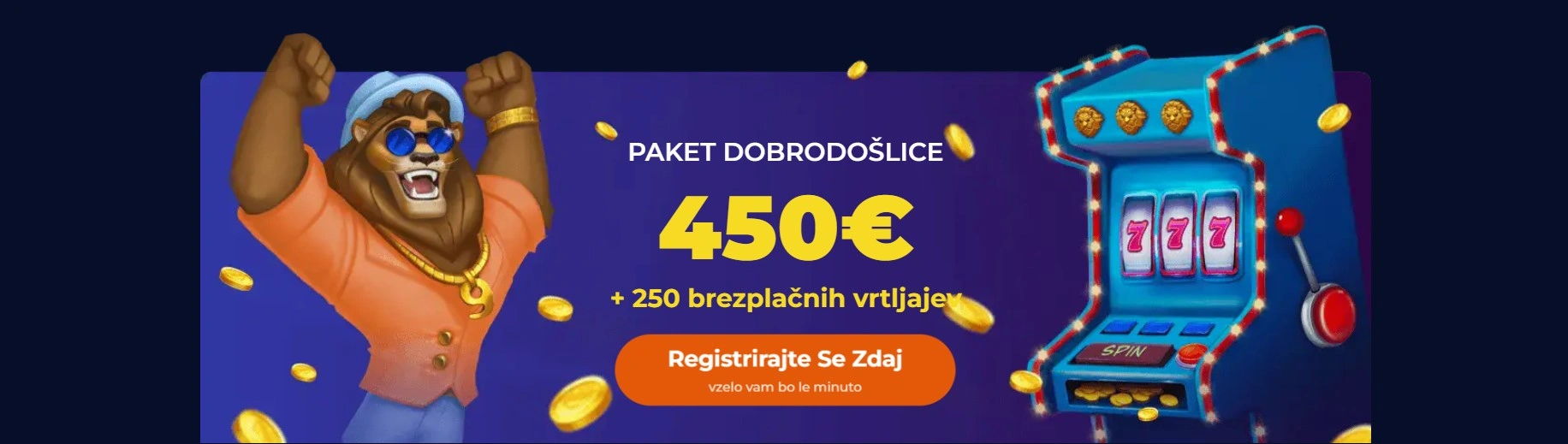 Bonus za nove igralce v Nine Casino igralnici